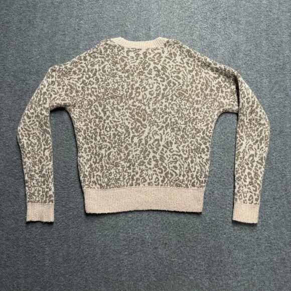 Madewell Merino Wool Blend Sweater Womens Small Pink Cheetah Print - Picture 4 of 6